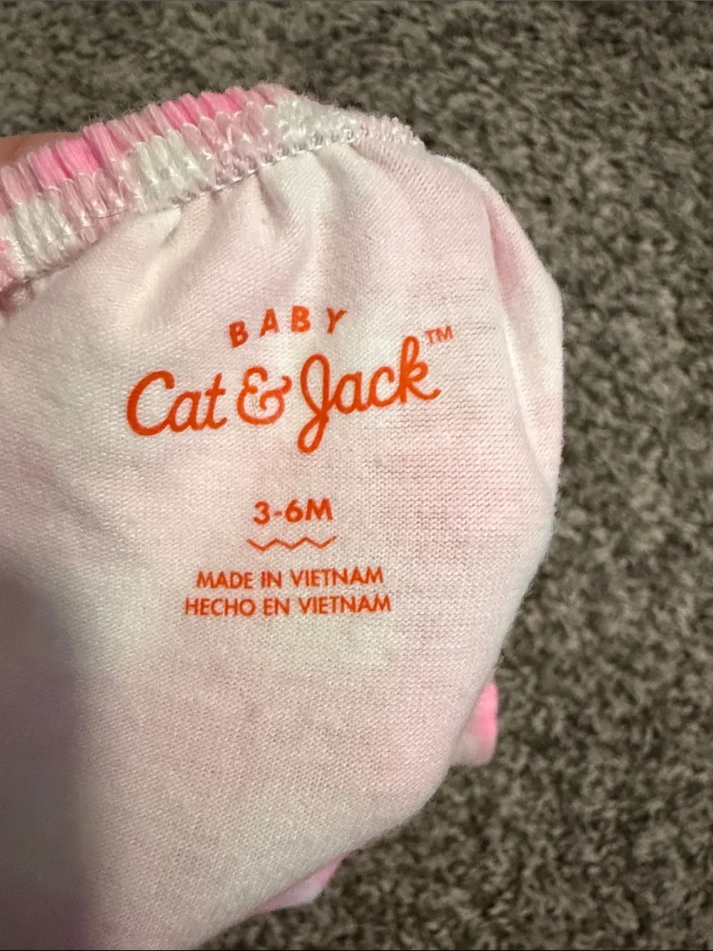 Cat & Jack Pink and White Gingham Bubble Romper